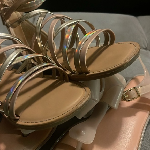 Mel Dreamed by Melissa  Strappy Sandals - Cream and Gold - Picture 9 of 11